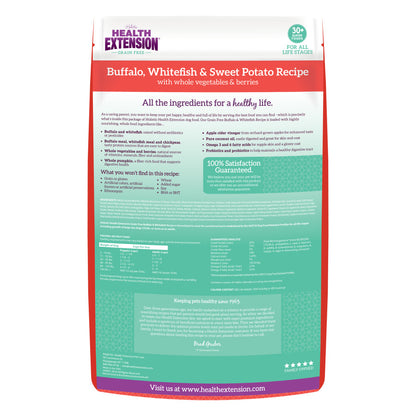 Health Extension Grain Free Little Bites Dry Dog Food Buffalo & Whitefish 3.5 lb