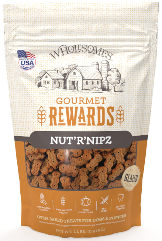 Wholesomes Gourmet Rewards Biscuit Dog Treats Nut R Nipz
