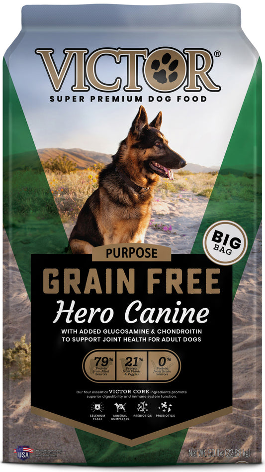 Victor Super Premium Dog Food Purpose Grain Free Hero Canine Dry Dog Food 50 lb