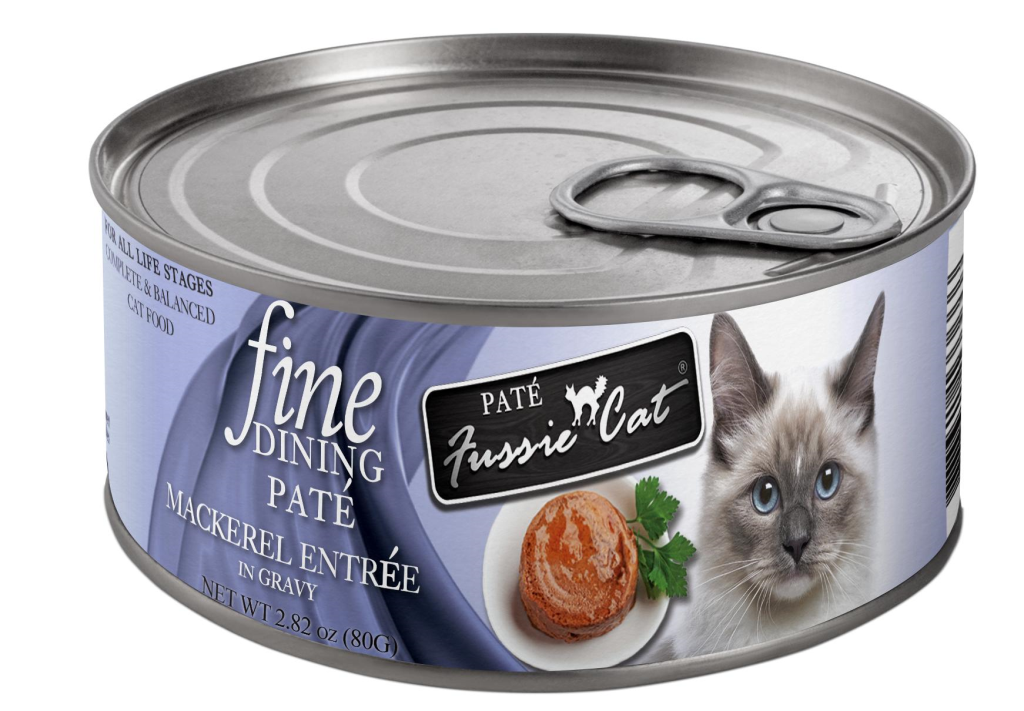 Fussie Cat Mackerel in Gravy Pate Wet Cat Wood 2.82oz