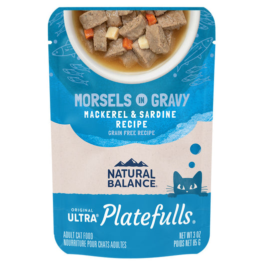 Natural Balance Pet Foods Original Ultra Platefulls Morsels in Gravy Wet Cat Food Pouch