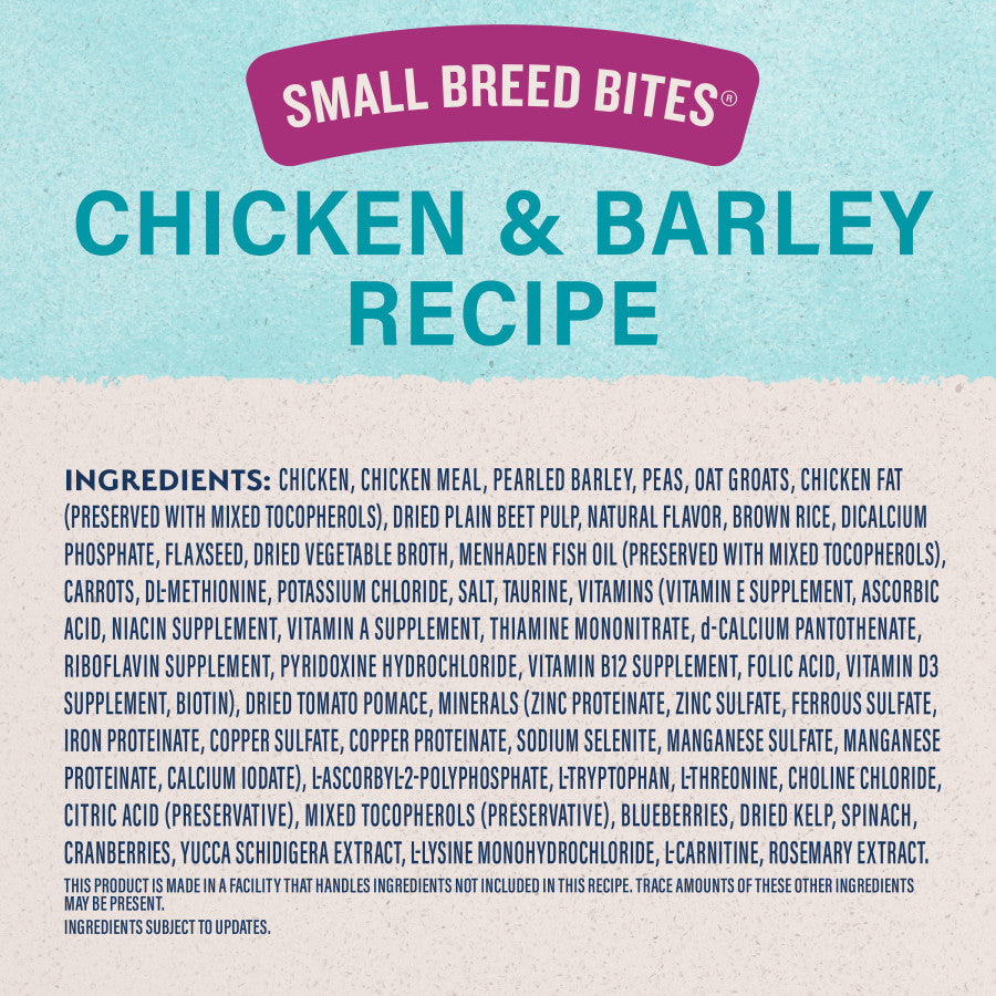 Natural Balance Pet Foods Original Ultra Broth Coated Small Breed Bites Dry Dog Food