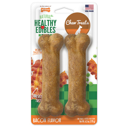 Nylabone Healthy Edibles All-Natural Long Lasting Chew Treats Bacon