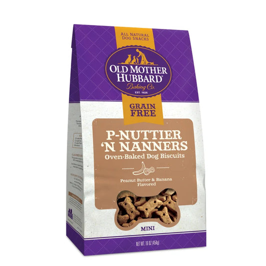 Old Mother Hubbard P-Nuttier ‘N Nanners Mini Biscuits Dog Treats 16-oz