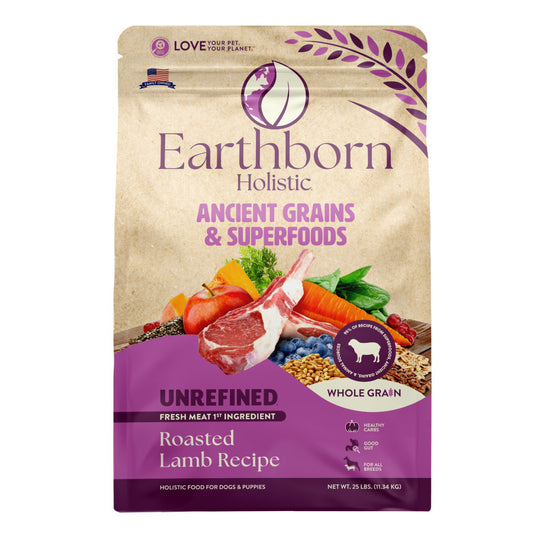 Earthborn Holistic Unrefined Ancient Grains & Superfoods Dry Dog Food Roasted Lamb