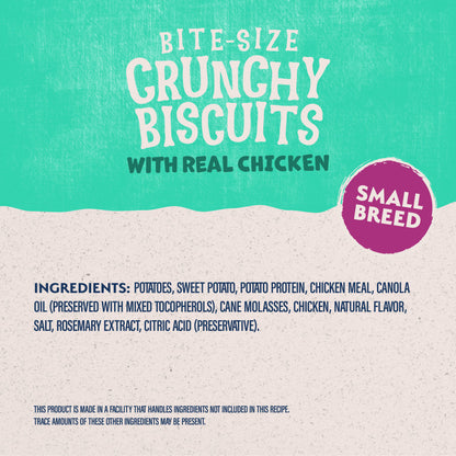 Natural Balance Pet Foods Rewards Bite-Size Crunchy Biscuits Small Breed Dog Treats 8 Ounces