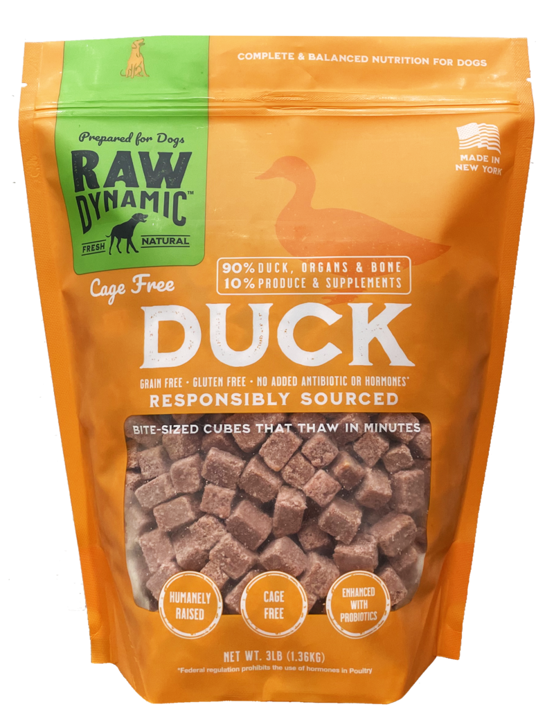 Raw Dynamic Dog Frozen Duck 3-lbs