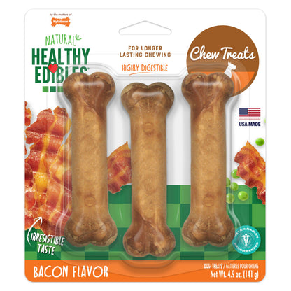 Nylabone Healthy Edibles All-Natural Long Lasting Chew Treats Bacon