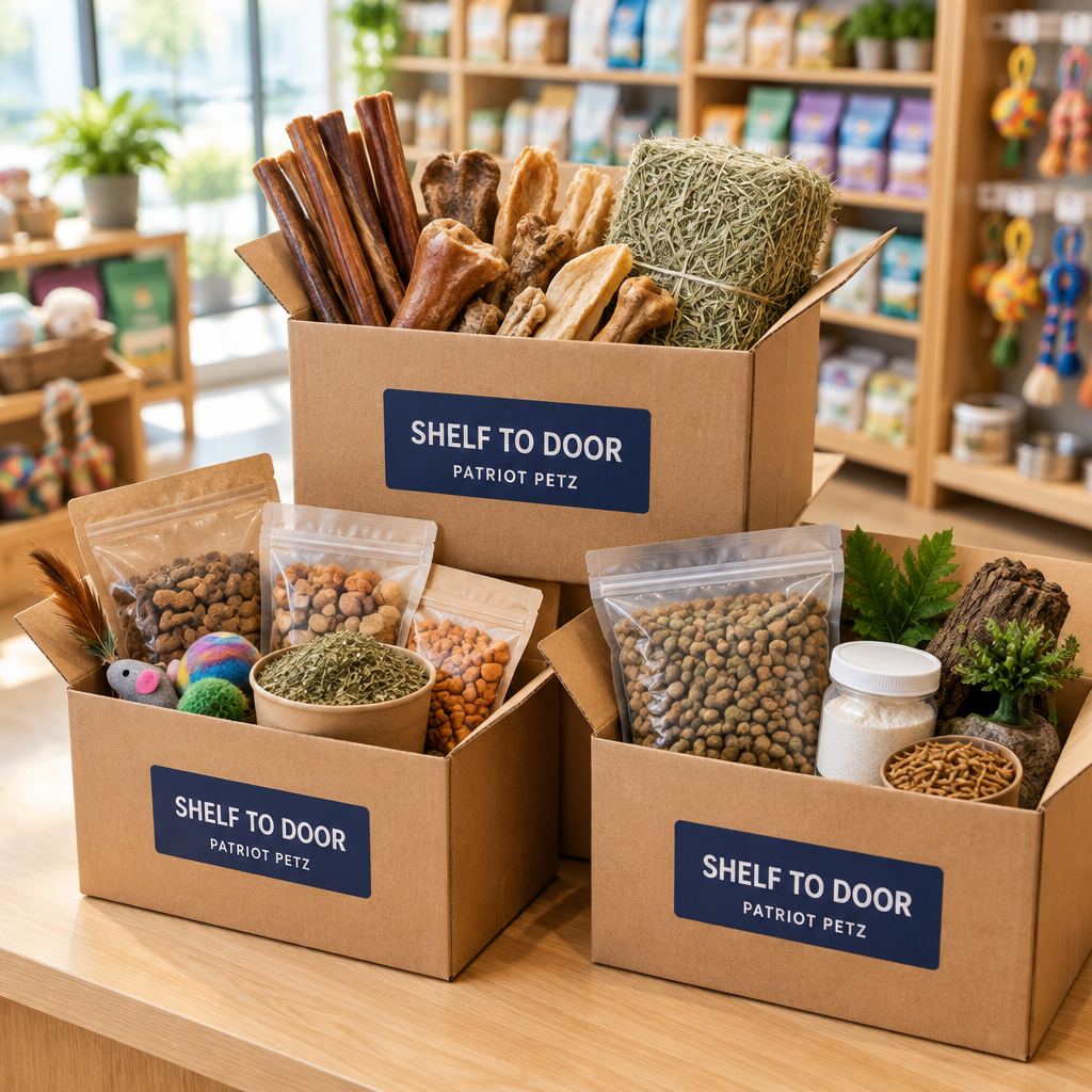 Shelf to Door monthly boxes from Patriot Petz