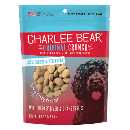 Charlee Bear Original Crunch Dog Treats Turkey Liver & Cranberries