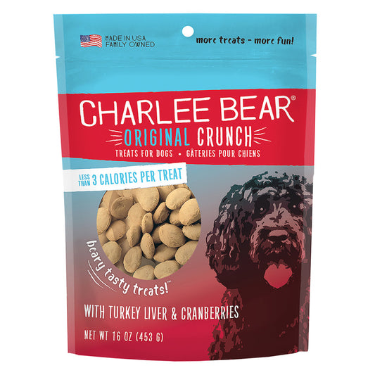 Charlee Bear Original Crunch Dog Treats Turkey Liver & Cranberries