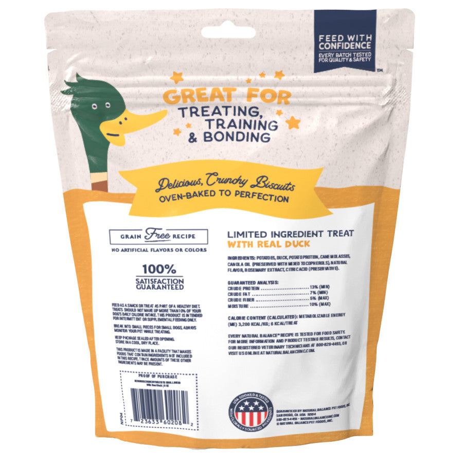 Natural Balance Pet Foods Rewards Bite-Size Crunchy Biscuits Small Breed Dog Treats 8 Ounces
