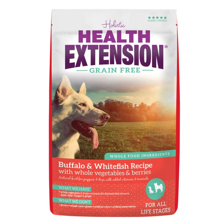 Health Extension Grain Free Dry Dog Food Buffalo & Whitefish 4 lb