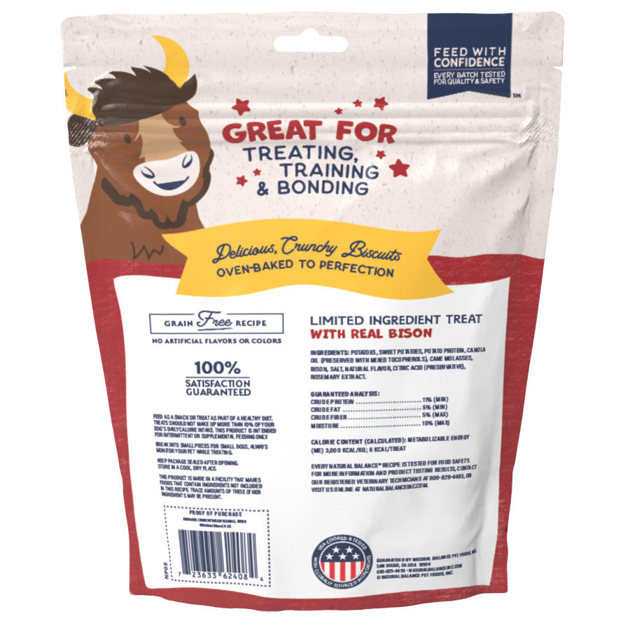 Natural Balance Pet Foods Rewards Bite-Size Crunchy Biscuits Small Breed Dog Treats 8 Ounces